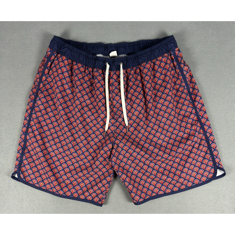 Fair Harbor Shorts Mens 2XL Red The Anchor Geometric‎ Abstract Compression Lined